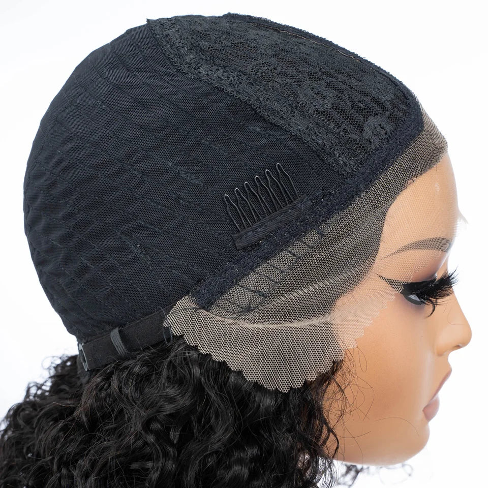 Sleek Curly Human Hair Wigs For Women 12 Inch Short Curly Bob Human Hair Wigs 13X6X1 Lace Front Wigs Natural Curly Bob Lace Wigs