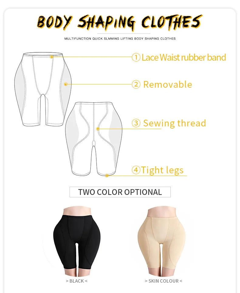 Hip Pads for Women Shapewear Butt Lifter Body Shaper with Butt Pads Hip Padded Shapewear Enhancer to Make Butt Bigger Daily Wear