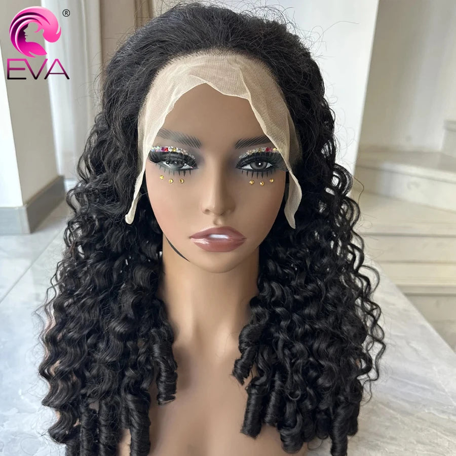 Burmese Curly Human Hair Wigs 12A Brazilian Hair 13x6 13x4 HD Lace Frontal Wigs Human Hair 250% Density 5x5 HD Lace Closure Wigs