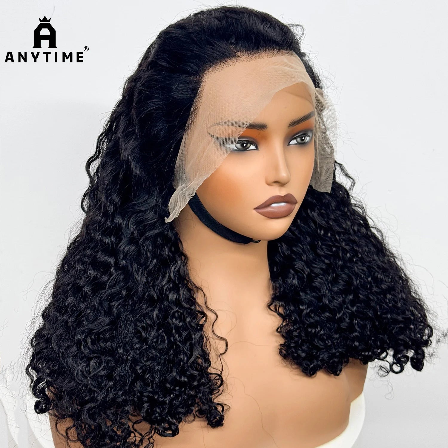 12-22 Inch 280% Density Human Hair Wigs Water Wave Curly Wigs 13x4 Transparent Lace Front Human Hair Wigs For Black Women