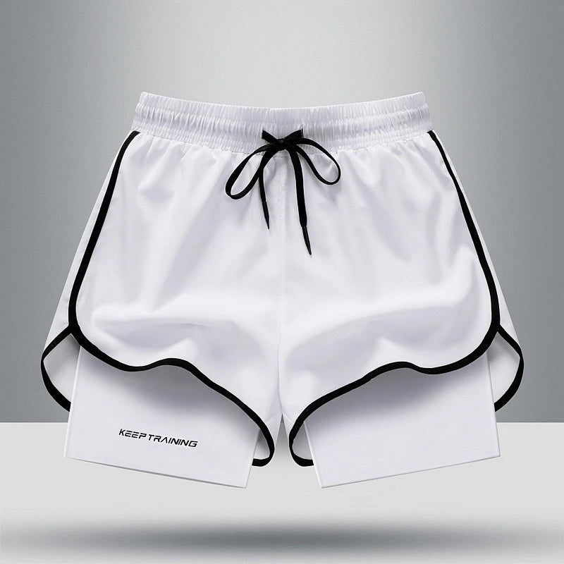 Women Sports 2 In 1 Yoga Shorts Quick Dry Running Tennis Badminton Anti Exposure Skirt Gym Sportswear Running Compression Shorts