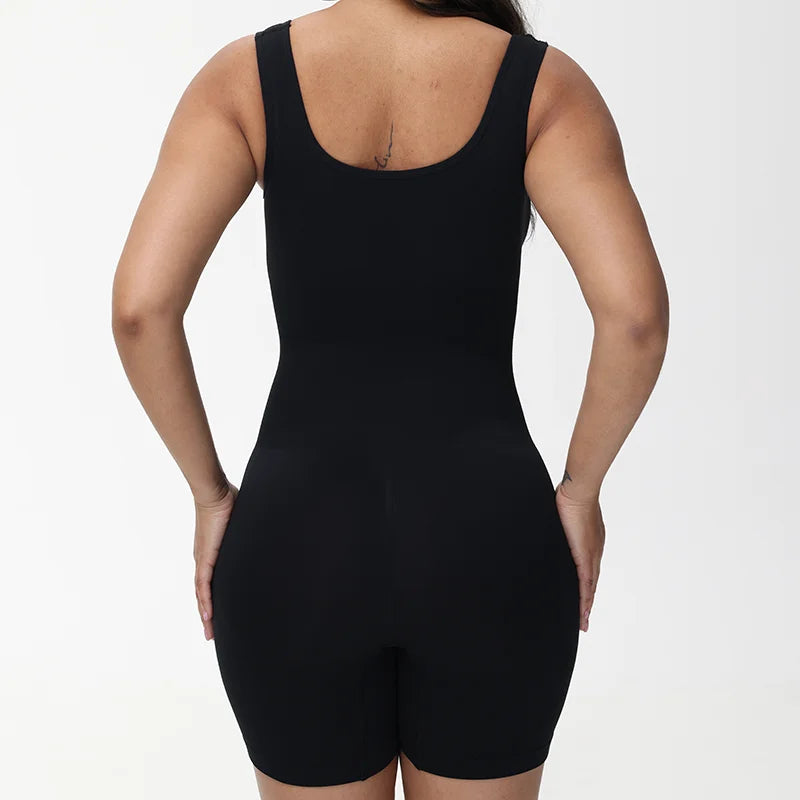 Compression Shapewear for Women Wide Shoulder Full Body Shaper Waist Trainer Tummy Control Underwear Hip Enhancer Sexy Bodysuit
