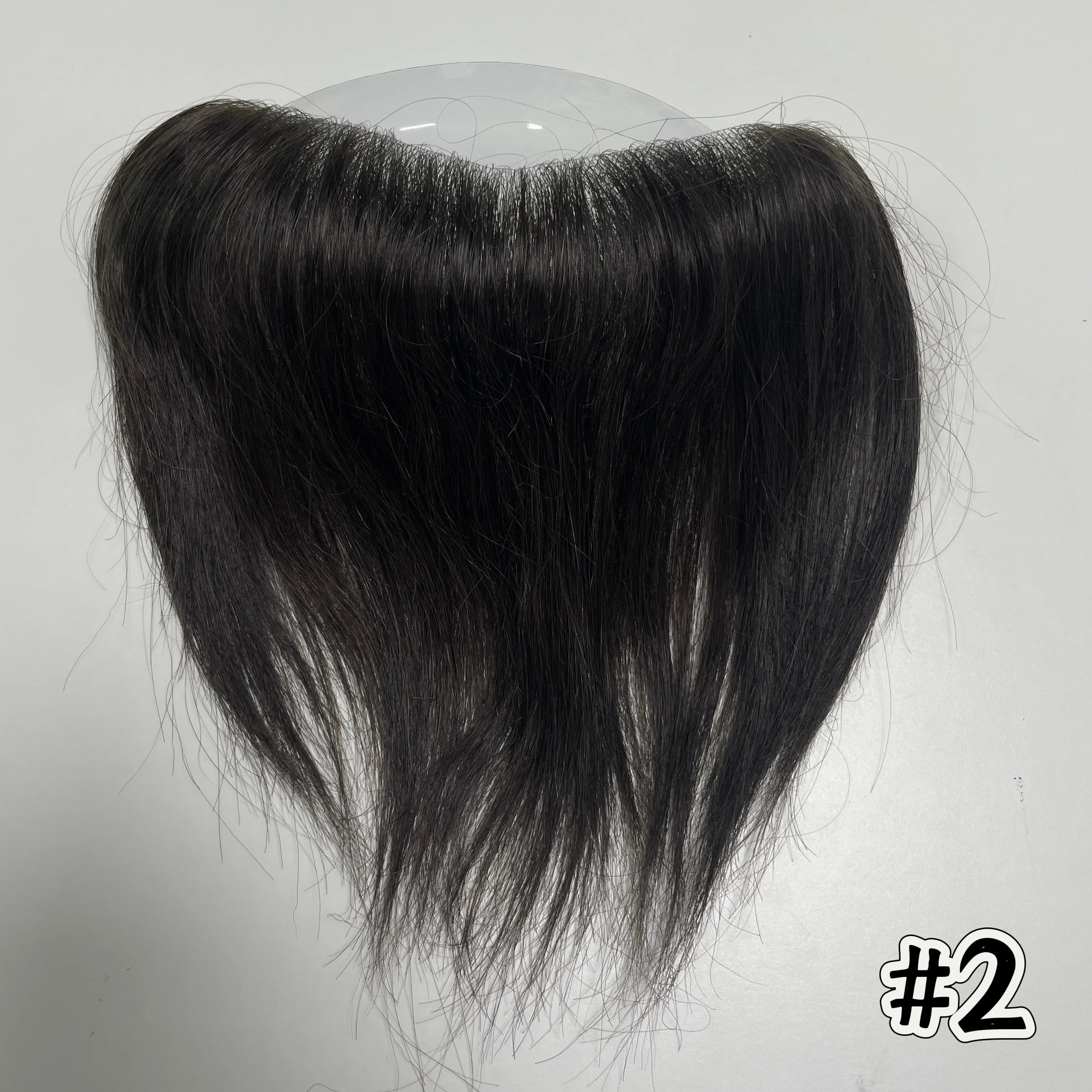 V Frontal Toupee for Men Wigs 2.5x16 Thin Skin PU V Loop Men Toupee Breathable V Style Front Wigs Blonde Color Forehead Hairline