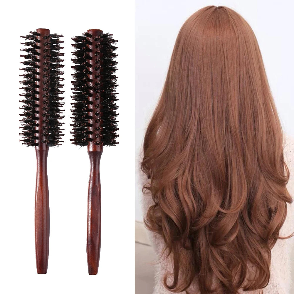 Round Hair Brush Anti Slip Handle