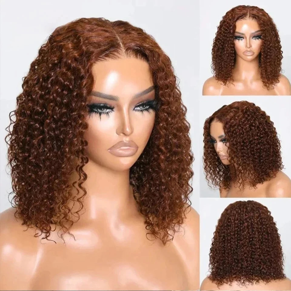 Curly Deep Brown Brazilian Human Hairs