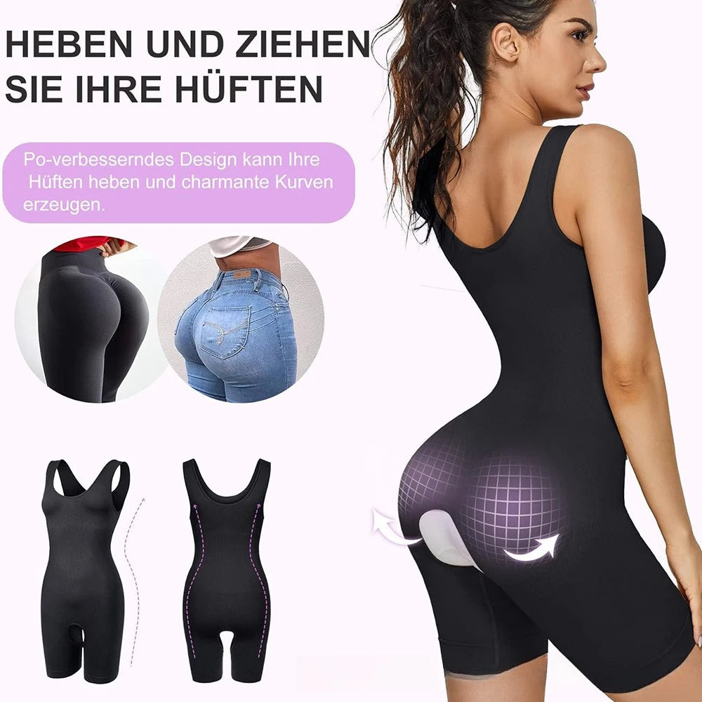 Shapewear One-Piece Body Sculpting Underwear Large Size Hip Lifting Tummy Control Open Bottom Briefs Comfortable Underwear