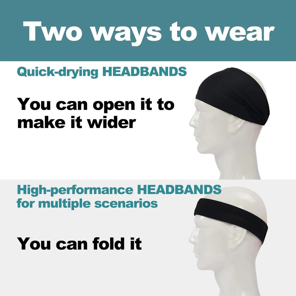 Sports Headbands for Men Moisture Wicking Workout Headband Sweatband Headbands Hairband for Women and Men