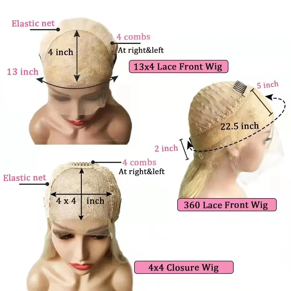 Highlight Human Hair Wigs For Women13X6 Lace Frontal Human Hair Wig Full Lace Wig Transparent Lace Natural Wave Brazilian Hair