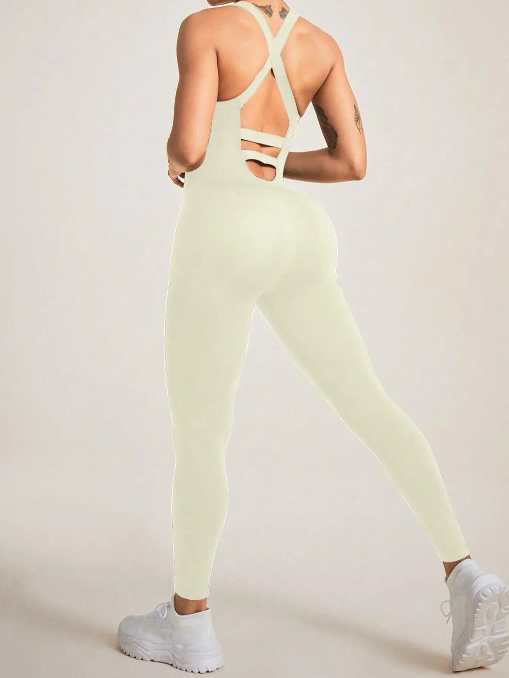 Women's Seamless Shapewear Bodysuit With Tummy Control, CrissCross Straps Backless Body Shaper, Women's Underwear & Shapewear