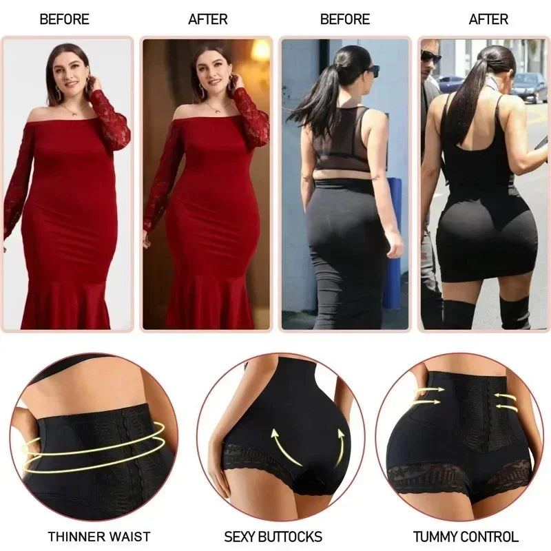 Women's Shapewear Panties High Waist Flat Belly Shorts Butt Lifter Body Shaper Slimming Underwear Postpartum Belly Shaping Panty