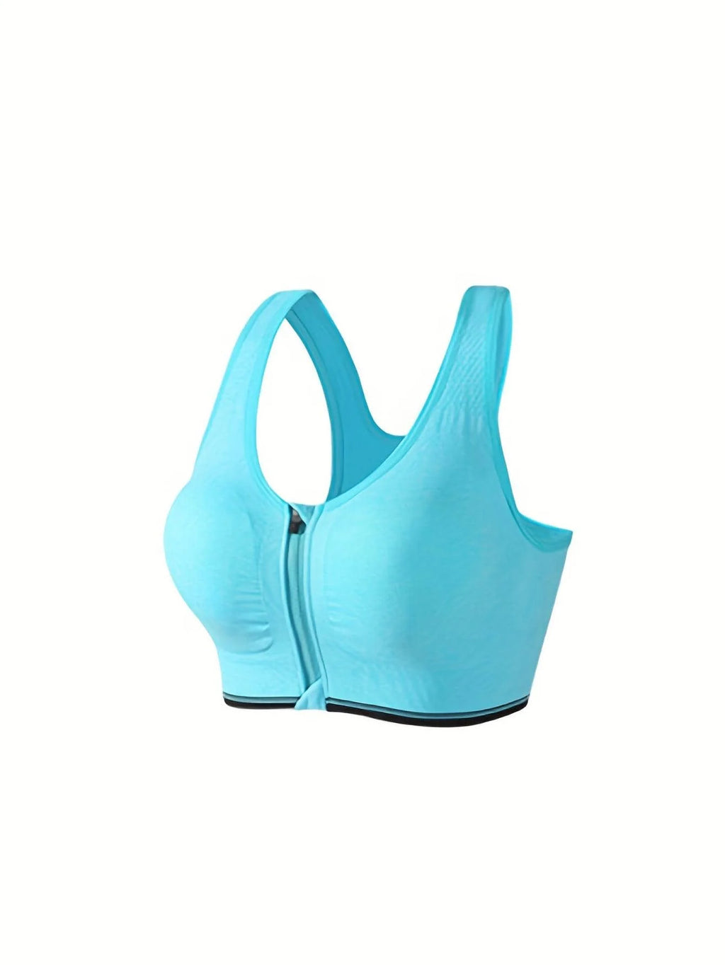 Fitness sports underwear large size front zipper sports chest breathless steel ring running vest yoga running sports underwear