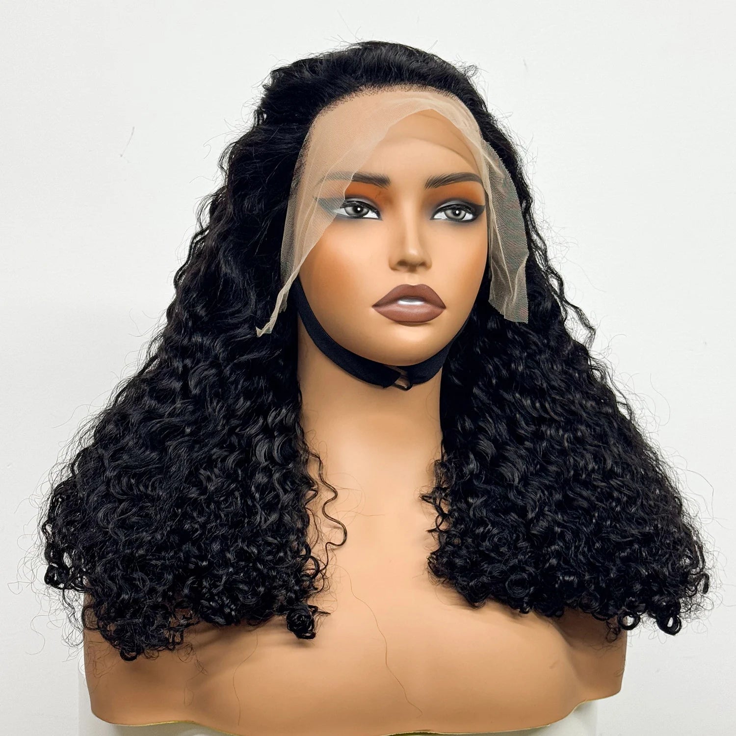 12-22 Inch 280% Density Human Hair Wigs Water Wave Curly Wigs 13x4 Transparent Lace Front Human Hair Wigs For Black Women