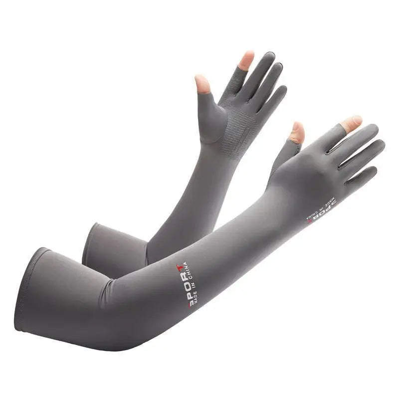 Sport Arm Sleeves UV Sun Protections Arm Sleeves Ice Silk Breathable Moisture-Wicking Sleeves for Women Men Outdoor Sports