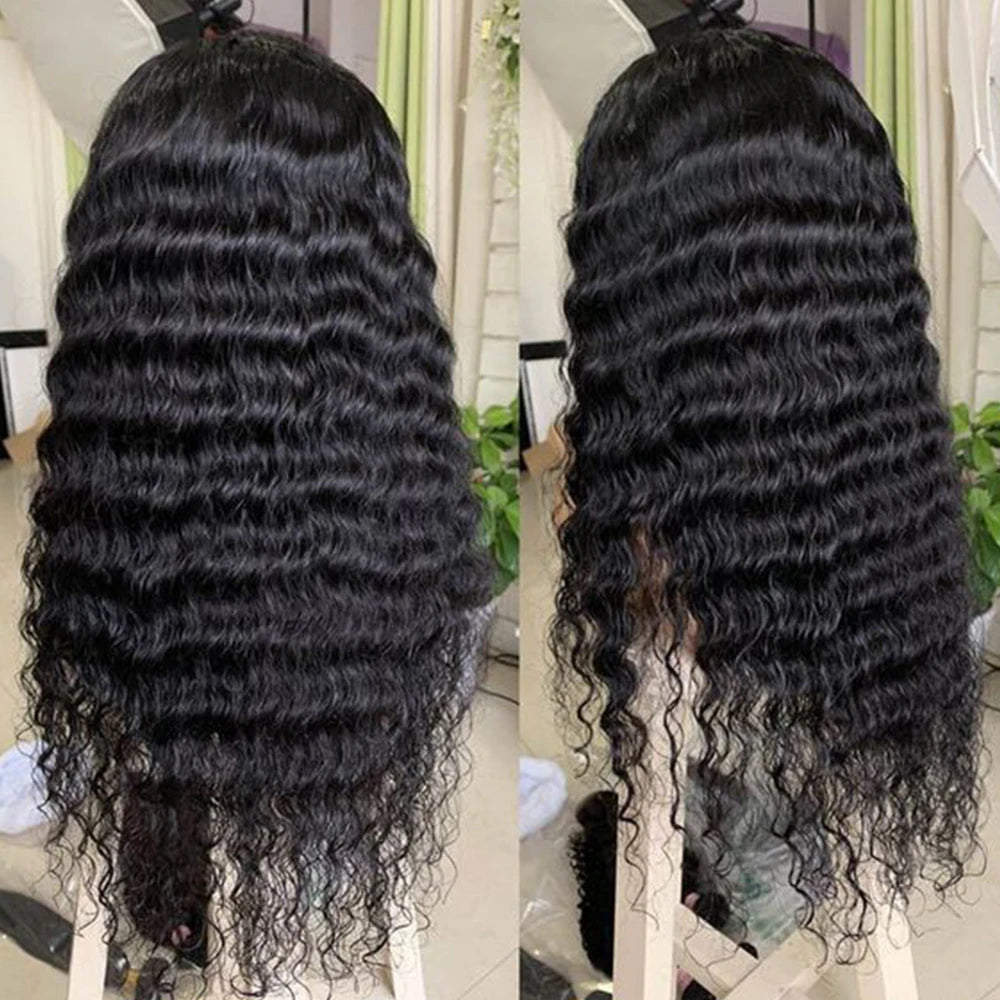 Human Hair Wigs 13x4 Deep Wave Frontal Wig Lace Wig 13x6 Human Hair 200 Density Human Hair Wig Curly Lace Front Human Hair Wig