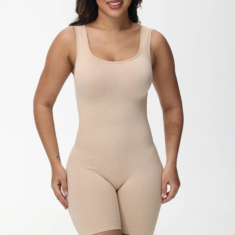 Compression Shapewear for Women Wide Shoulder Full Body Shaper Waist Trainer Tummy Control Underwear Hip Enhancer Sexy Bodysuit