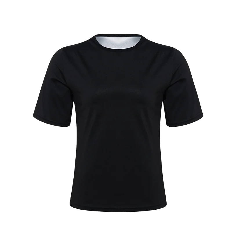 2024 Hot Sport Running Workout Fat Burning Slimming Weight Loss Neoprene Black Women Sweat Sauna Shapewear T Shirt