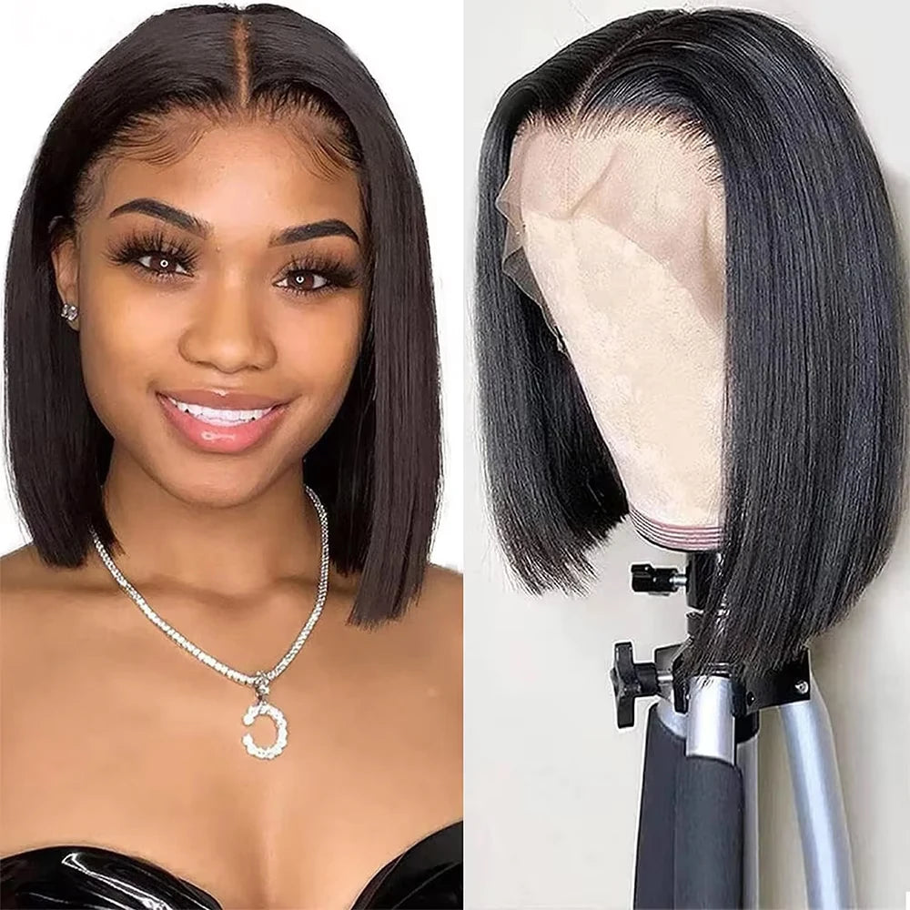 Straight Short Bob Brazilian Human Hairs