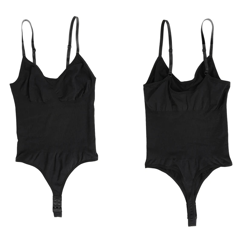 Shapewear Bodysuit Thong Women Full Body Shaper Tummy Control Slimming Waist Trainer Underwear Sexy Fajas Black Pink