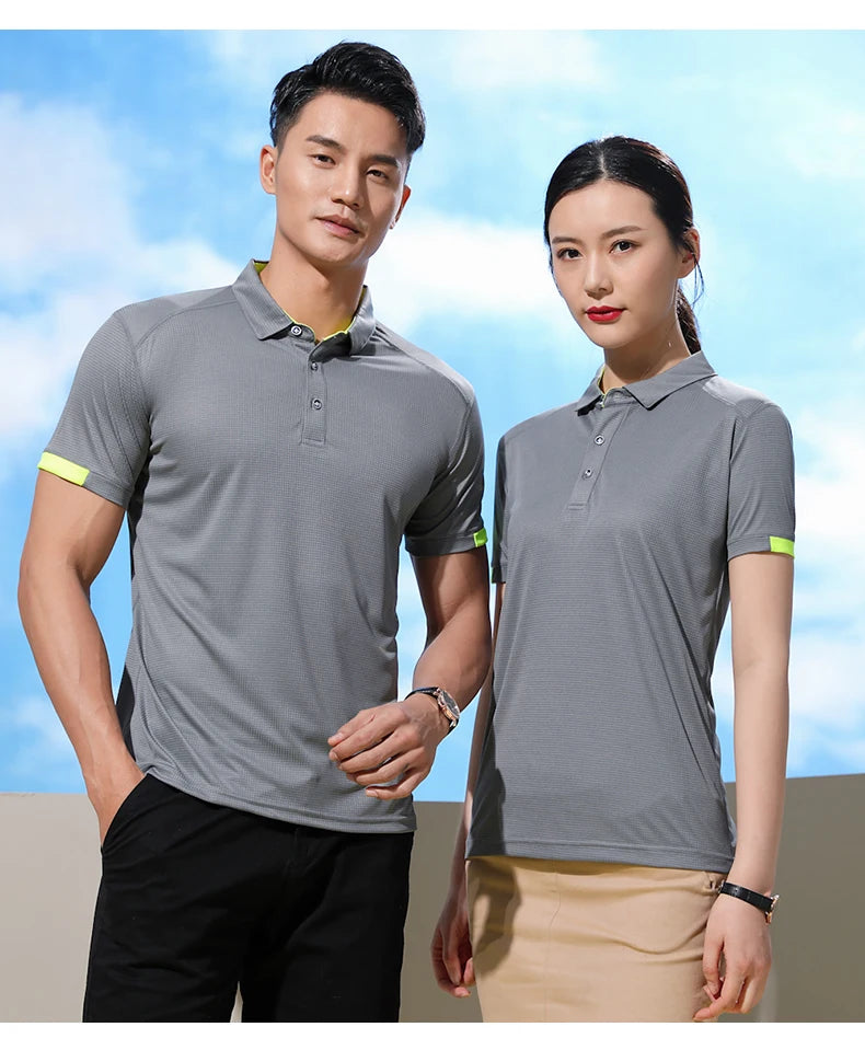 Customized Sport Polo Shirt for Men Women Quick Drying Turn Collar Blouse Golf Wear Mens Design Shirts Pickleball Horse Clothing