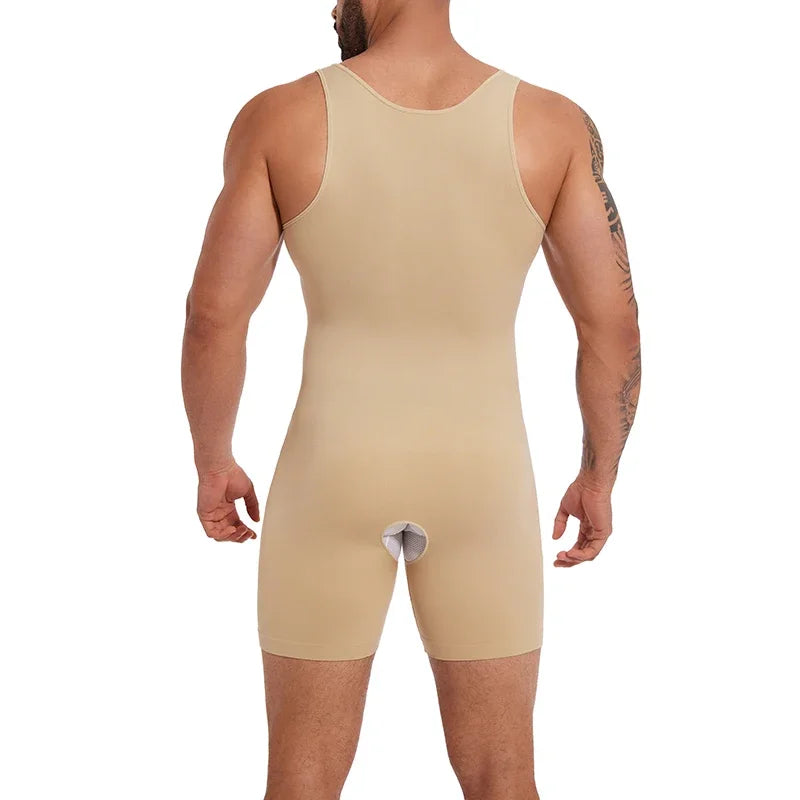 Sleeveless Bodysuit Men Full Body Shaper Compression Undershirt New Shapewear Tummy Control Faja Para Hombres Slimming Vest