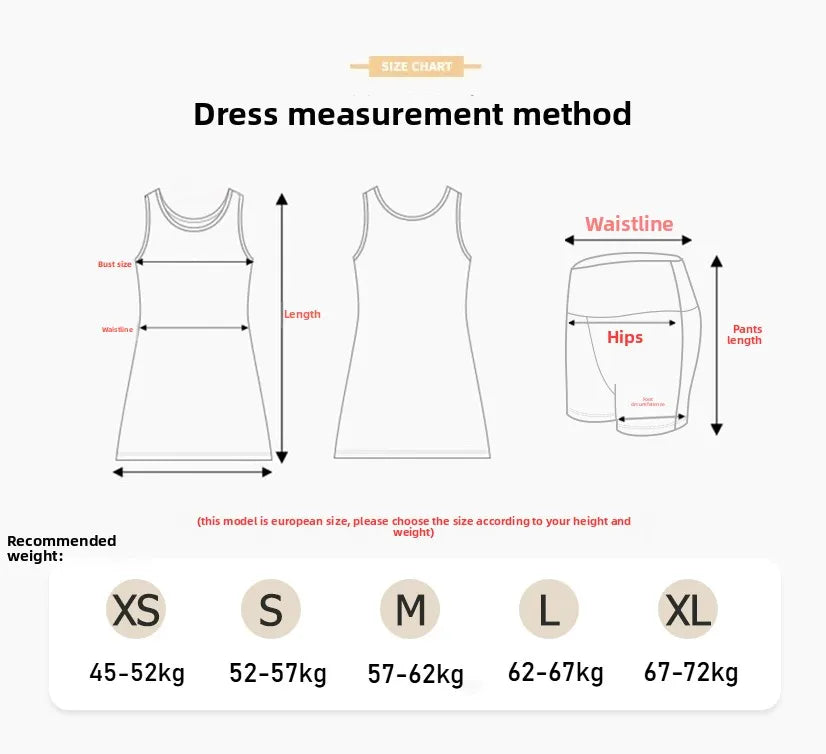 Golf wear Women 2024 Tennis dress with shorts inside Korean badminton sportswear Sports mountaineering wear blue