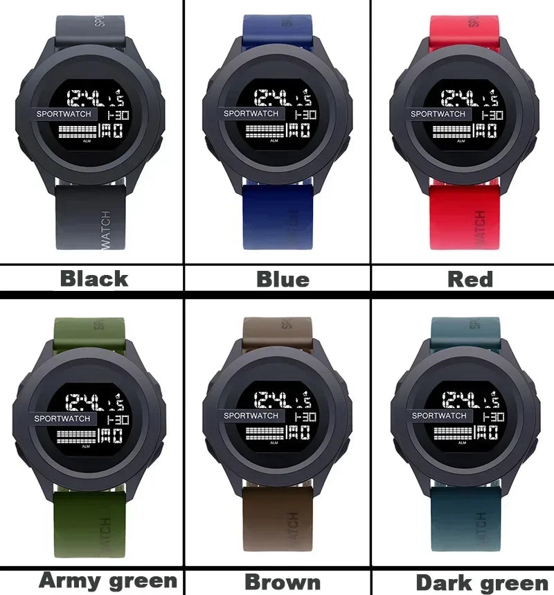 New Sport Watch for Man Digital Wristwatch Stopwatch Luminous Date Week Waterproof Men's  Clock Electronic Watch Relogio