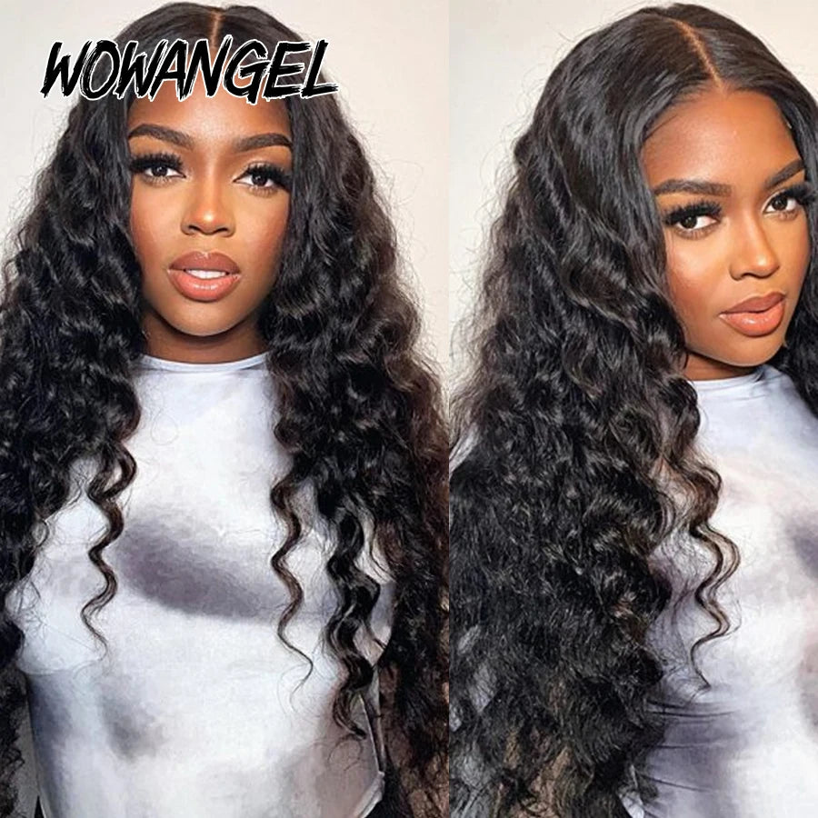 WOWANGEL Burmese Curly 5x5 HD Lace Closure Wig 250% Preplucked Glueless Wigs Human Hair Wig Ready To Wear Burmese Wave For Women