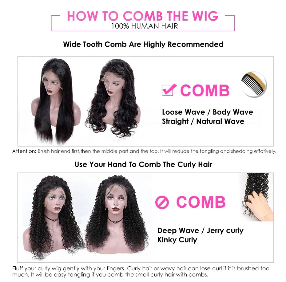 Headband Wigs-Water Wave Headband Wigs Human Hair For Women, 16-24 Inches Remy Hair Full Machine Made Black Curly Hair Band Wigs