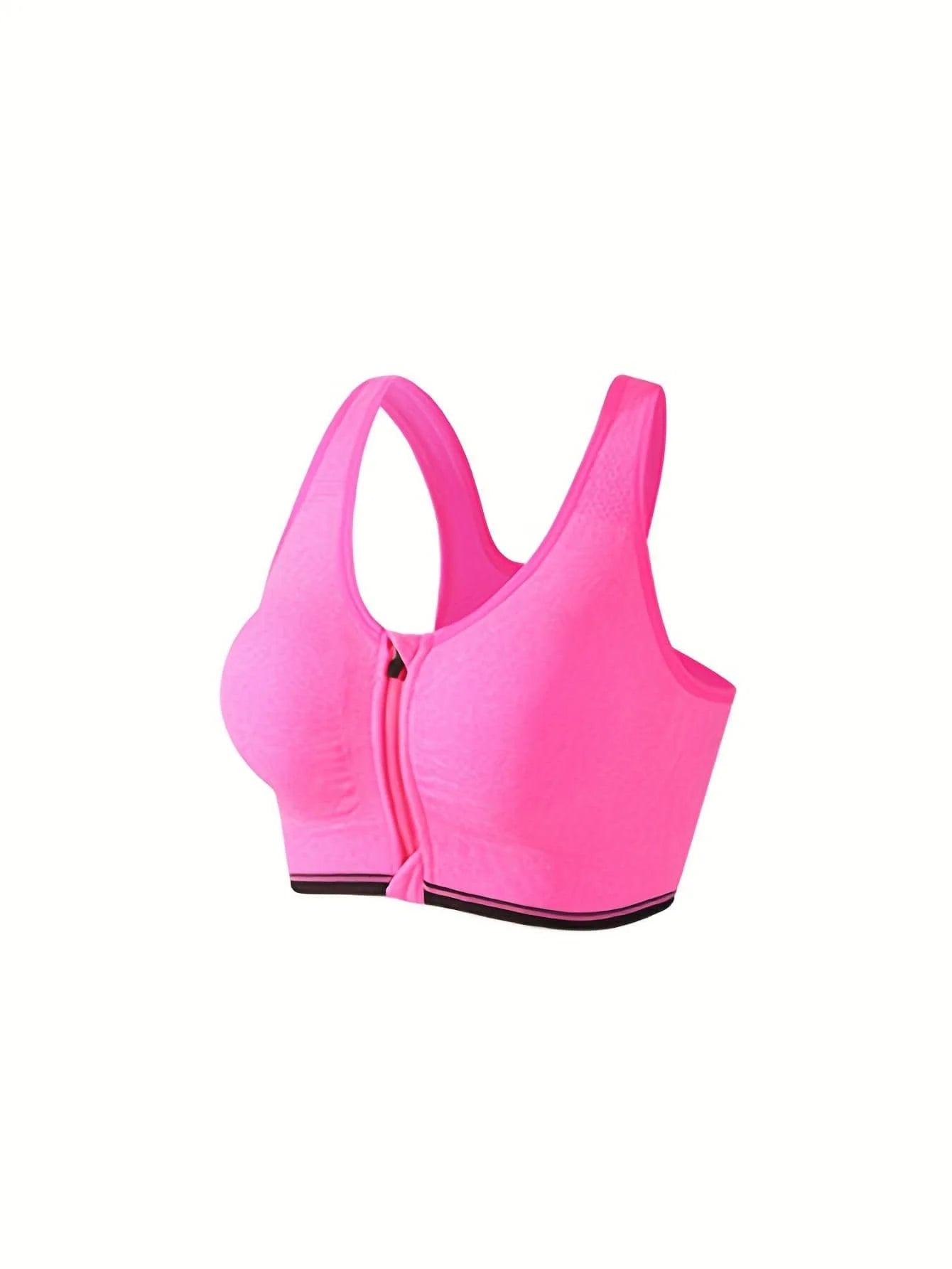 Fitness sports underwear large size front zipper sports chest breathless steel ring running vest yoga running sports underwear