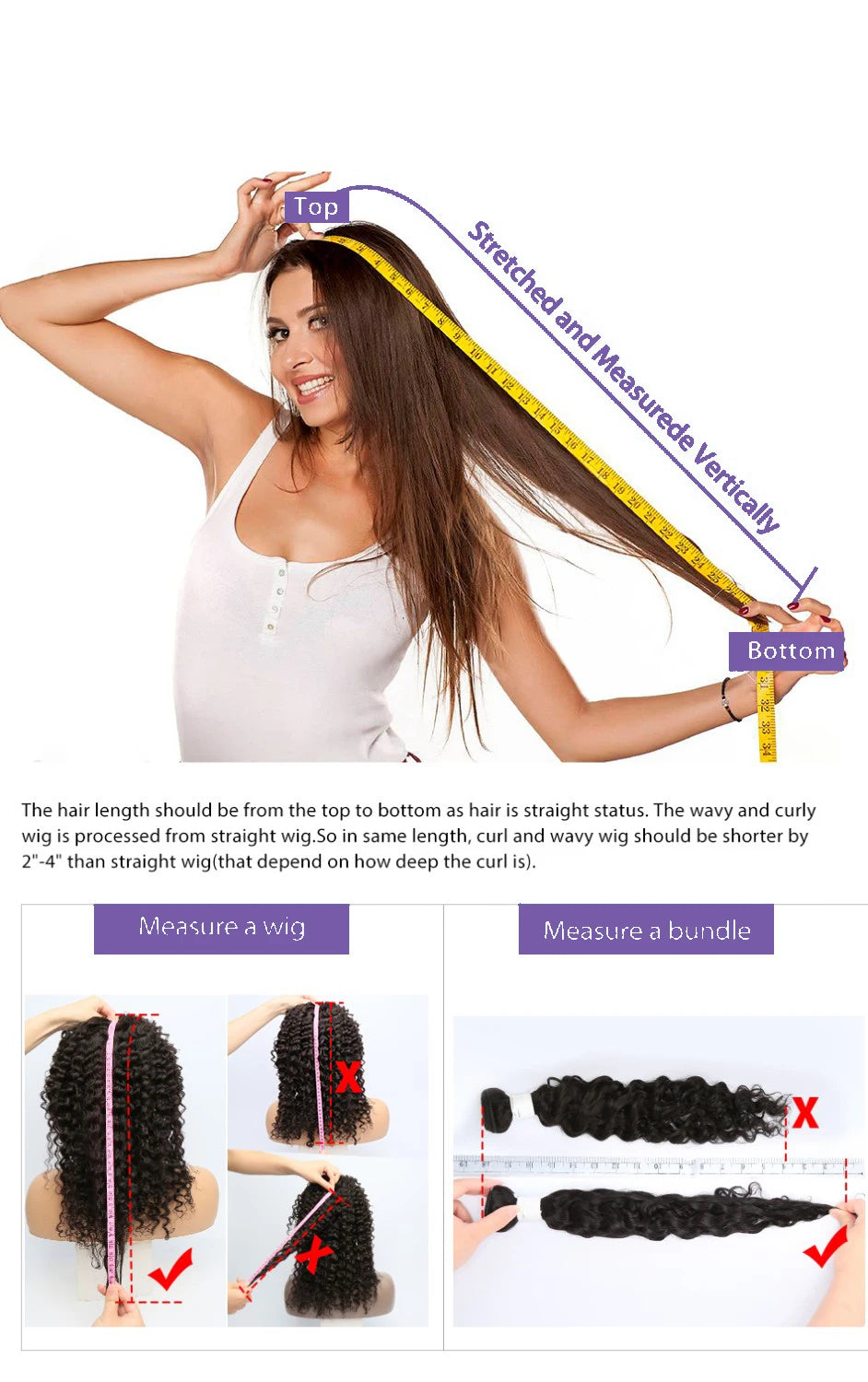 Half Wig Human Hair Kinky Curly Glueless Wig Human Hair Ready to Wear 3 IN 1 Half Wig With Drawstring 250 Density Curly Half Wig
