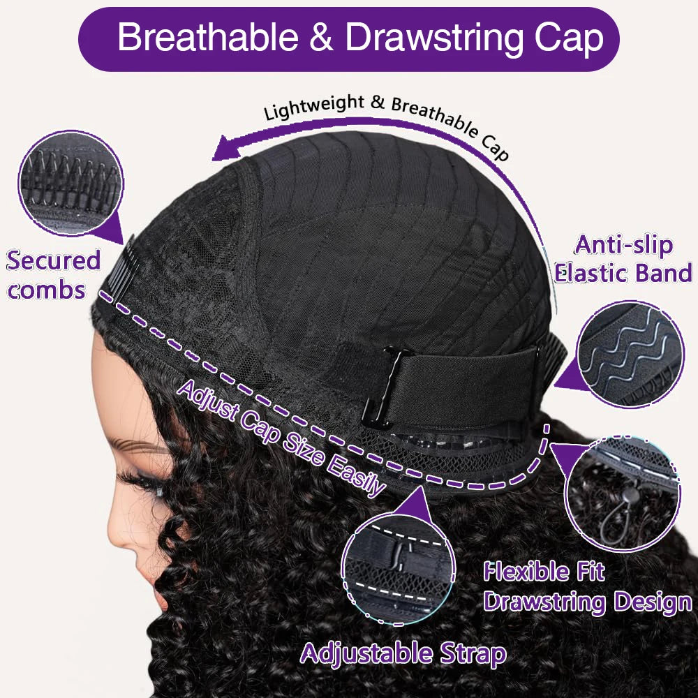 Short Curly Water Wave Brazilian Human Hairs