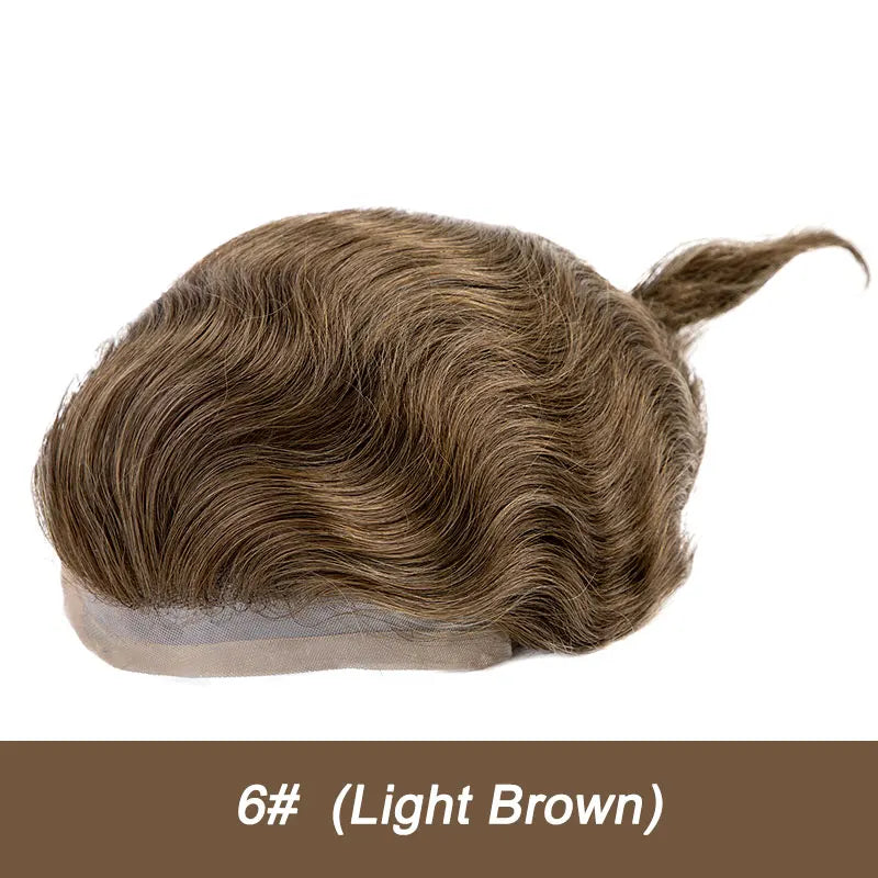 Men Wig Gray Hair Natural Haline Lace Front with Mono Top 6" Men's Capillary Prothesis Durable Toupee Men Wigs For Man
