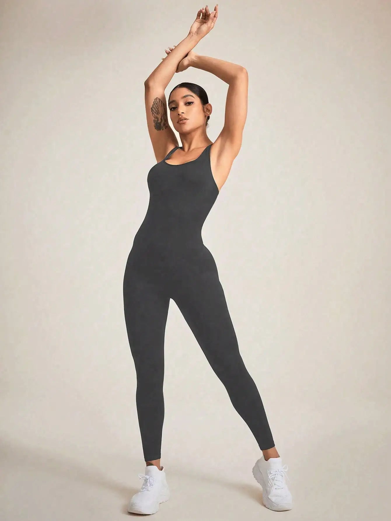 Women's Seamless Shapewear Bodysuit With Tummy Control, CrissCross Straps Backless Body Shaper, Women's Underwear & Shapewear
