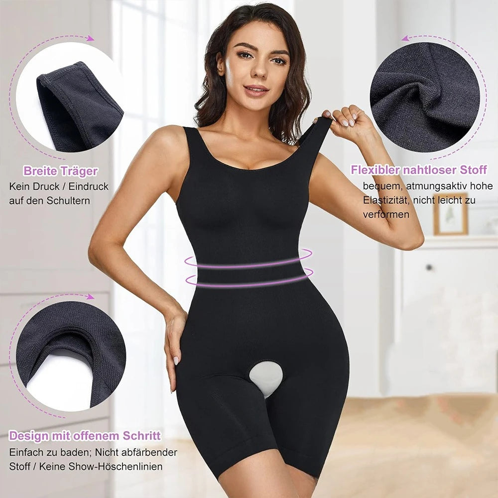 Shapewear One-Piece Body Sculpting Underwear Large Size Hip Lifting Tummy Control Open Bottom Briefs Comfortable Underwear