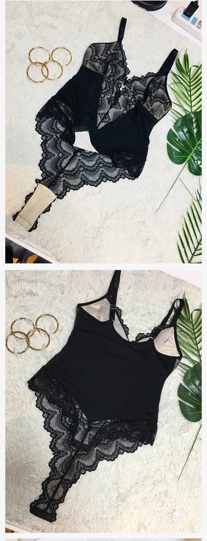 Women's Shapewear Body Shaper Sexy Lace V Neck Bodysuits OpenBody Suit Sexy Jumpsuit Underwear Lingerie