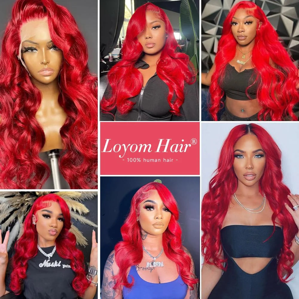 Hot Red Body Wave Brazilian Human Hair