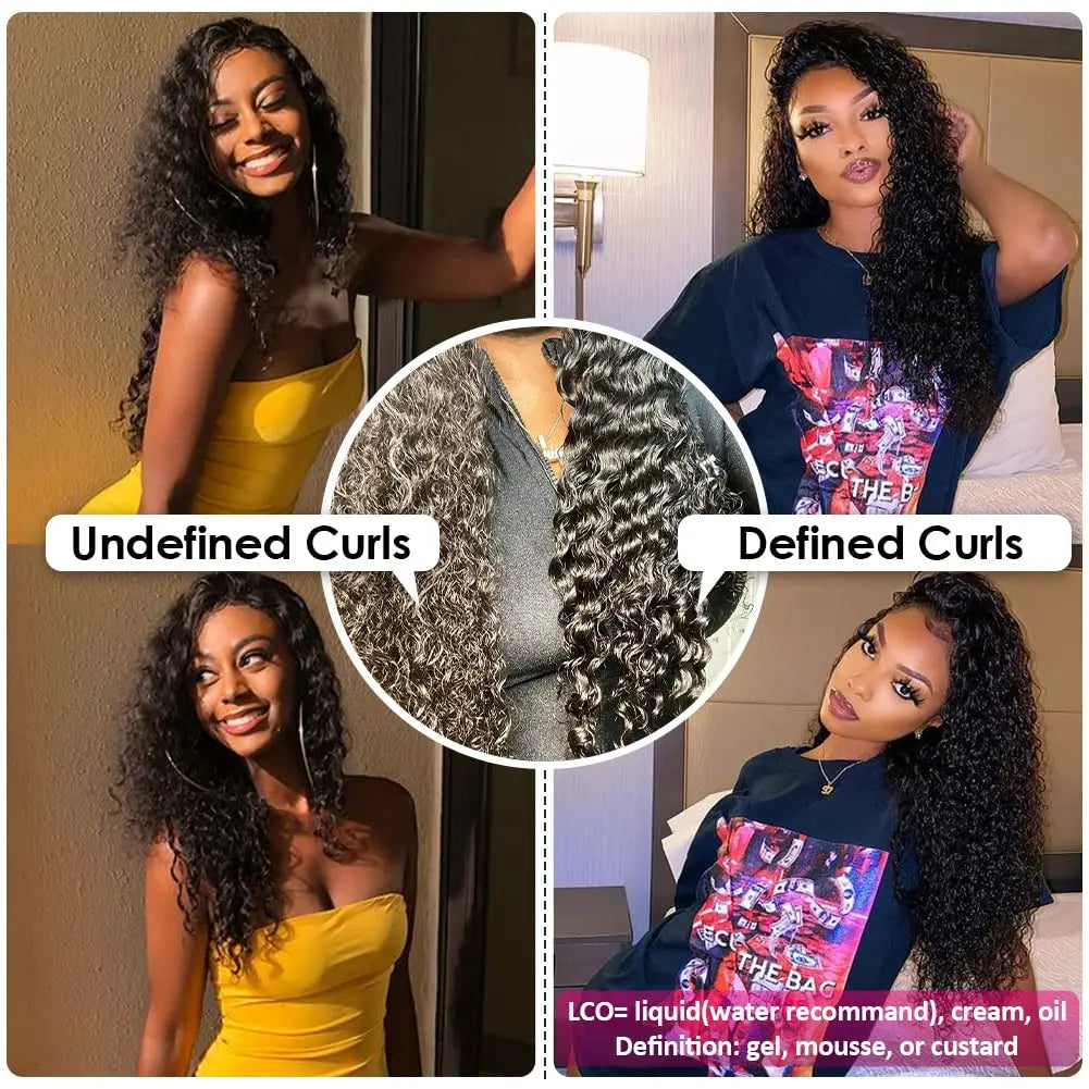 Kinky Curly Glueless Wigs for Women Human Hair Wear and Go Glueless Wig Human Hair 4X4 Lace Front Wig Curly Wig Human Hair