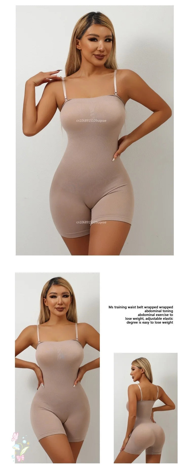 Smoothing Shapewear Bodysuit for Women Tummy Control Body Shaper Waist Trainer Skinny Underwear Off Shoulder Bustier Tube Top
