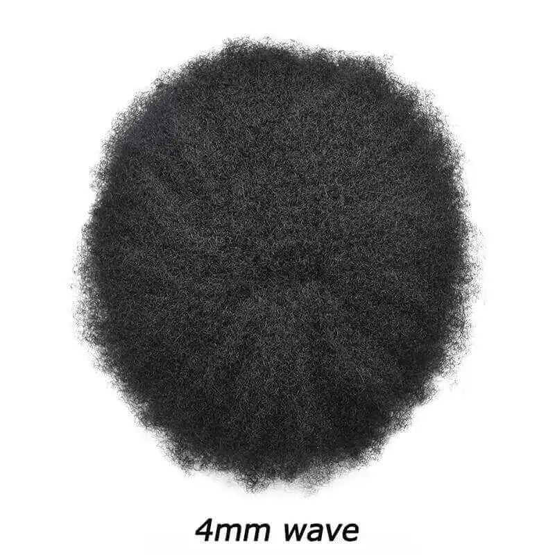 Water Curly Human Hair Wig for Men Thin Skin Male Toupee Human Hair Full PU 0.14cm Man's Wigs Capillary With Knots Natural Color
