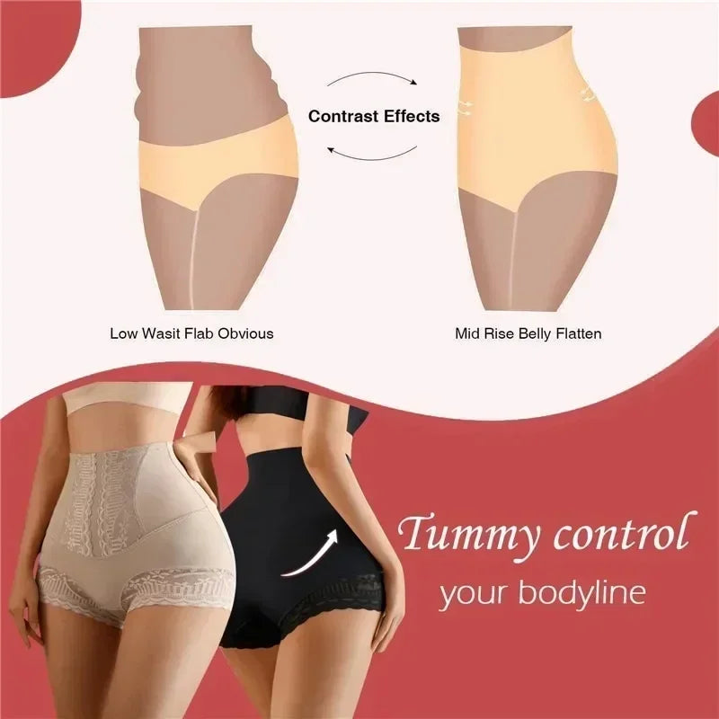 Women's Shapewear Panties High Waist Flat Belly Shorts Butt Lifter Body Shaper Slimming Underwear Postpartum Belly Shaping Panty