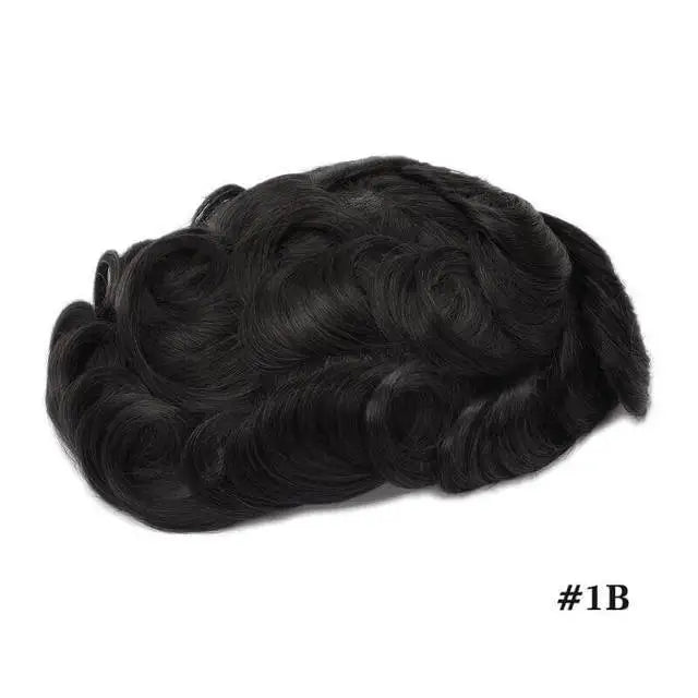 Men Toupee Fine Mono Npu Men's Wig Durable Capillary Prosthesis 6inch Handmade Male Wigs Indian Human Hair Replacement System