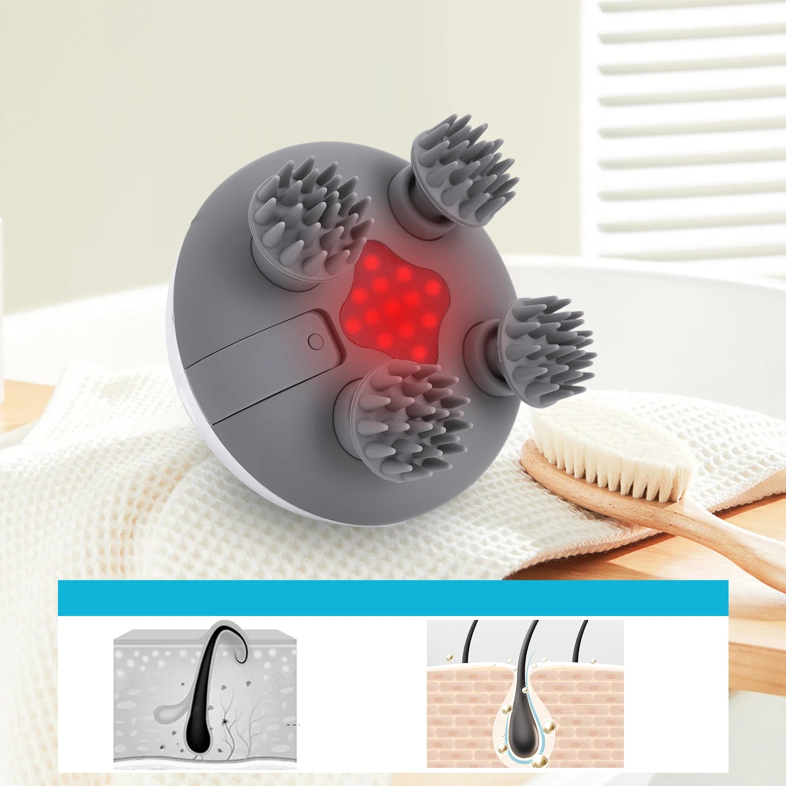 Electric Scalp Massager for Hair Growth Stress Relax