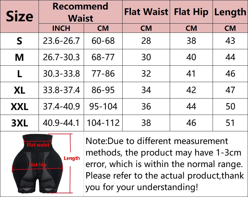 Hip Shapewear Panties Women Butt Lifter Shaper Panties Sexy Body Shaper Push Up Panties Hip Enahncer Shapewear with Pads