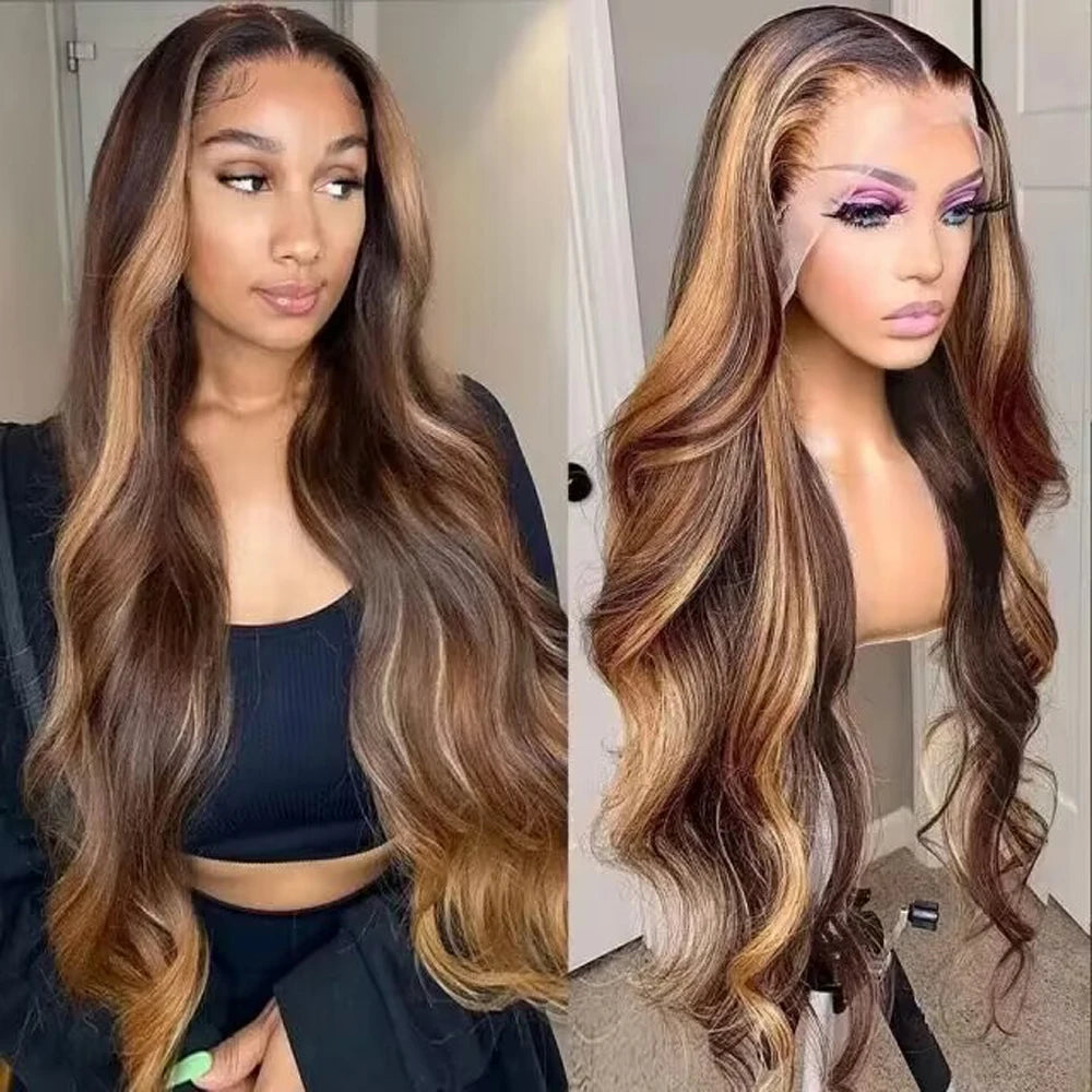 100% Virgin Brazilian Human Hair Lace Front Wigs Body Wave