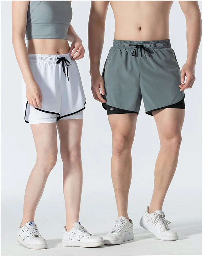 Women Sports 2 In 1 Yoga Shorts Quick Dry Running Tennis Badminton Anti Exposure Skirt Gym Sportswear Running Compression Shorts