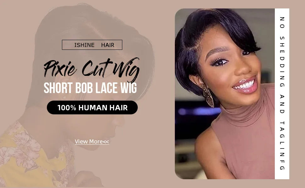 Human Hair Wigs Short Straight Bob Wig T Part Transparent Lace Wig For Women Preplucked Hairline Pixie Cut Wig Perruque Femme