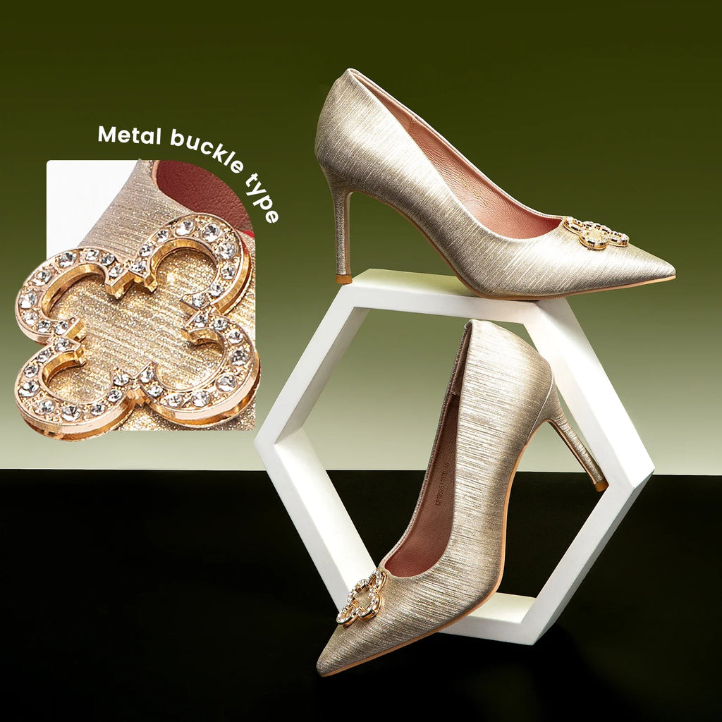 Business Party Basic Metal Decorative High Heels Fashion Classic Luxury Design Women's New High Heels