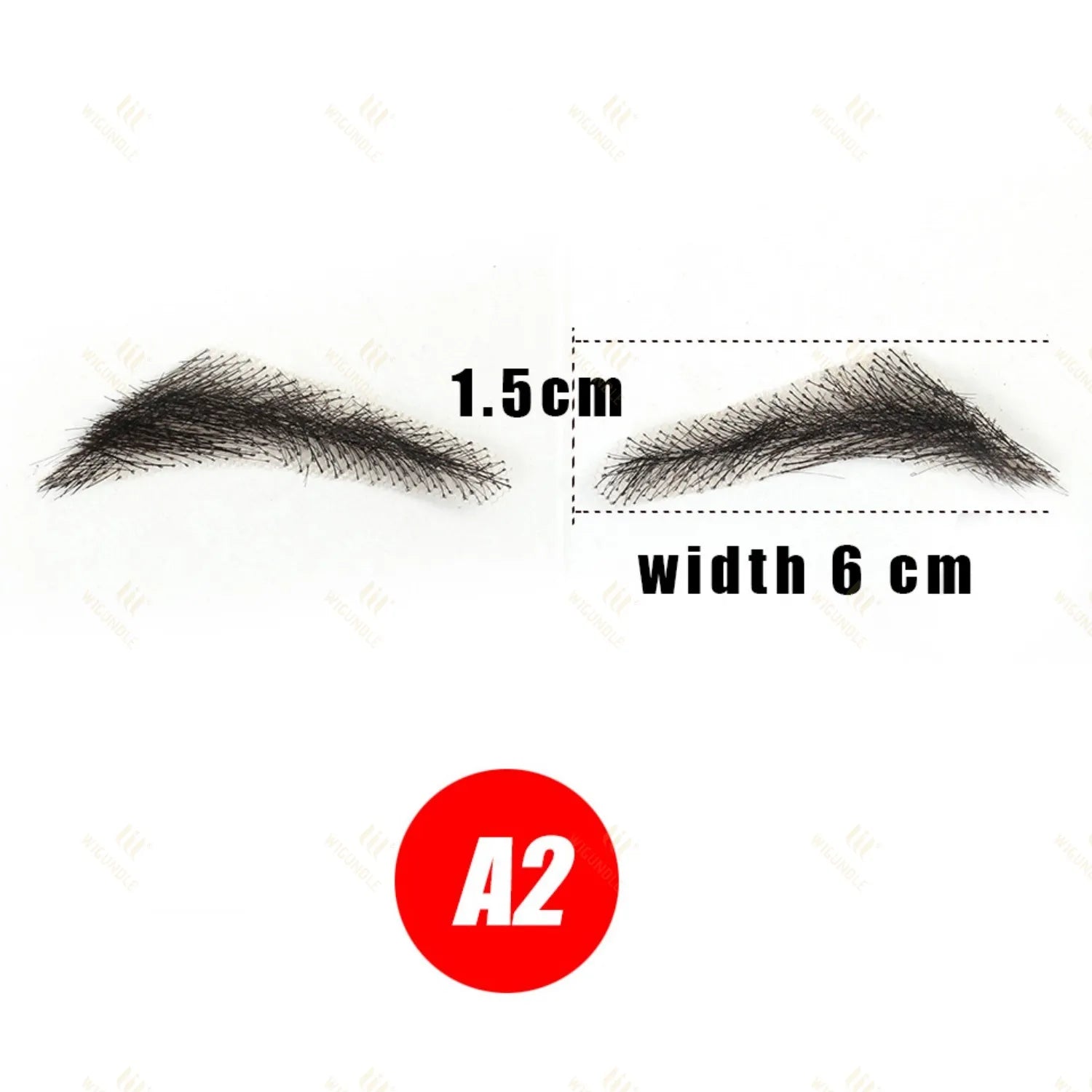 WIGUNDLE Women/Man's Eyebrows Hair Eyebrows Six Style 100% Human Hair Artificial Weaving Lace Workers' Hair Braided Eyebrow Wigs