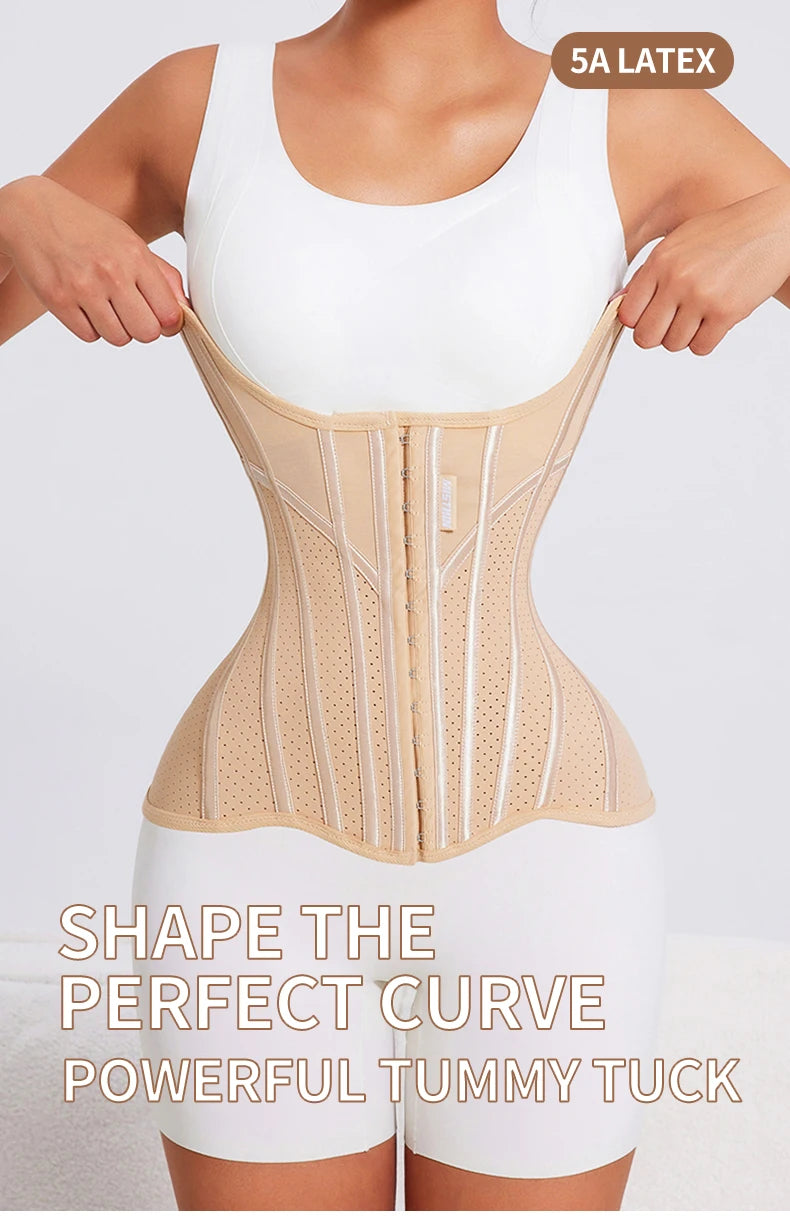 MiiOW U-shaped Waist Trainer Corset Women Shapers Lifted Waist Trainer Steel Bone Slimming Summer Breathable Women's Shapewear