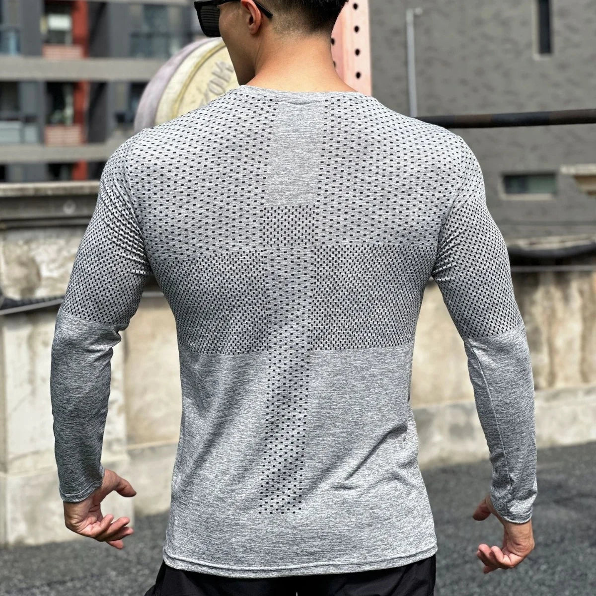 Men's Sport Long Sleeve Tops Quick Dry Fitness T-shirts Bodybuilding Gym Tees Casual Skinny Compress Clothing men Sportswear